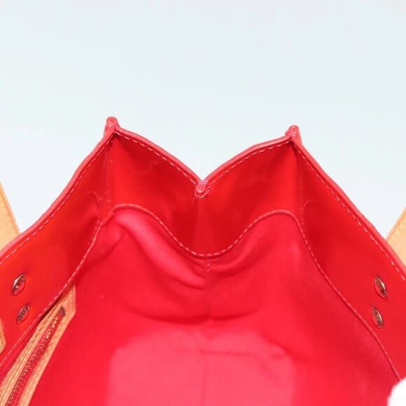LOUIS VUITTON Monogram Vernis Reade PM Hand Bag Red Rouge M91088 LV Auth 140205 - Picture 11 of 16